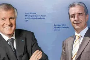 Bild: Im Gespräch mit Mobil in Deutschland: Horst Seehofer und Stanislaw Tillich