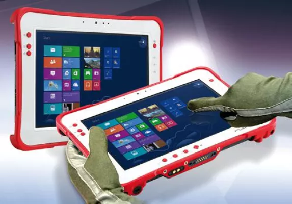 Bild: Leistungsstarker, robuster 10“ Tablet-PC mit ultrahellem Display !