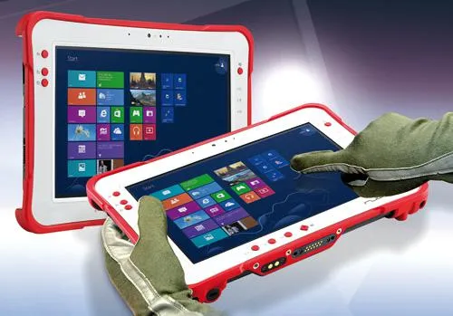 Bild: Leistungsstarker, robuster 10“ Tablet-PC mit ultrahellem Display !