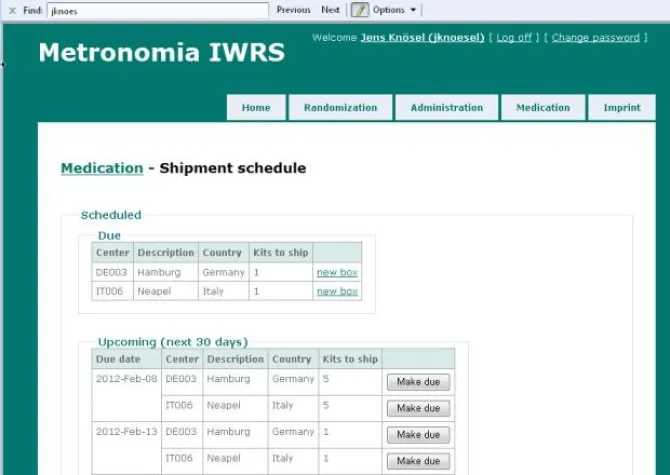 Bild: Metronomia bietet eine neue Version seines IWRS Systems an