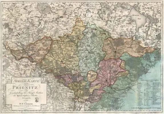 Bild: Die Prignitz-Karte von D.F.Sotzmann von 1795: jetzt als Faksimile-Nachdruck erhältlich