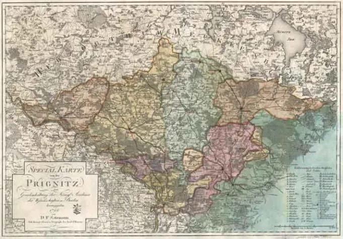 Bild: Die Prignitz-Karte von D.F.Sotzmann von 1795: jetzt als Faksimile-Nachdruck erhältlich