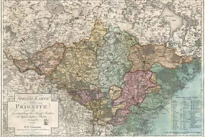 Bild: Die Prignitz-Karte von D.F.Sotzmann von 1795: jetzt als Faksimile-Nachdruck erhältlich
