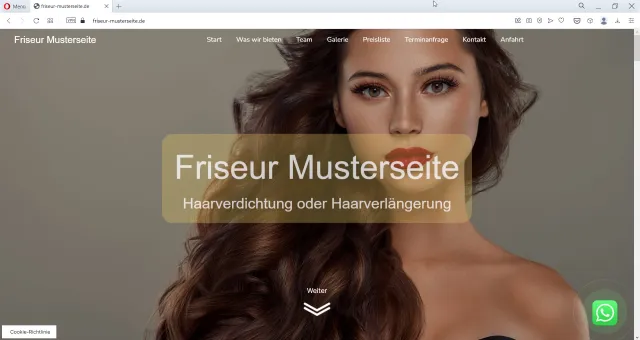 Bild: cmsGENIAL präsentiert maßgeschneiderte Onepager-Webseite für Friseurbetriebe zum unschlagbaren Preis