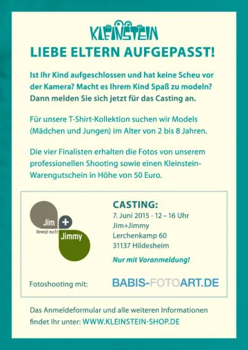 Bild: KLEINSTEIN sucht Kindermodels