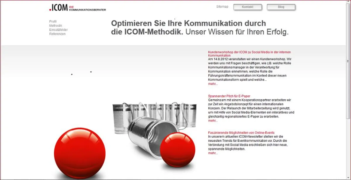 Der neue Webauftritt der ICOM