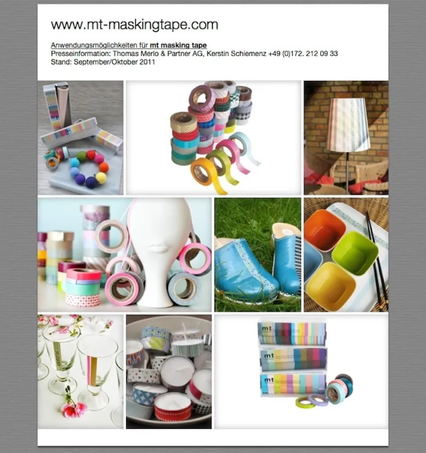 Anwendungsbeispiele aus unserer Ideen-Galerie unter www.mt-maskingtape.com