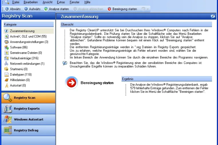 Registry CleanUP: Windows spürbar beschleunigen Bild: Registry CleanUP: Windows spürbar beschleunigen