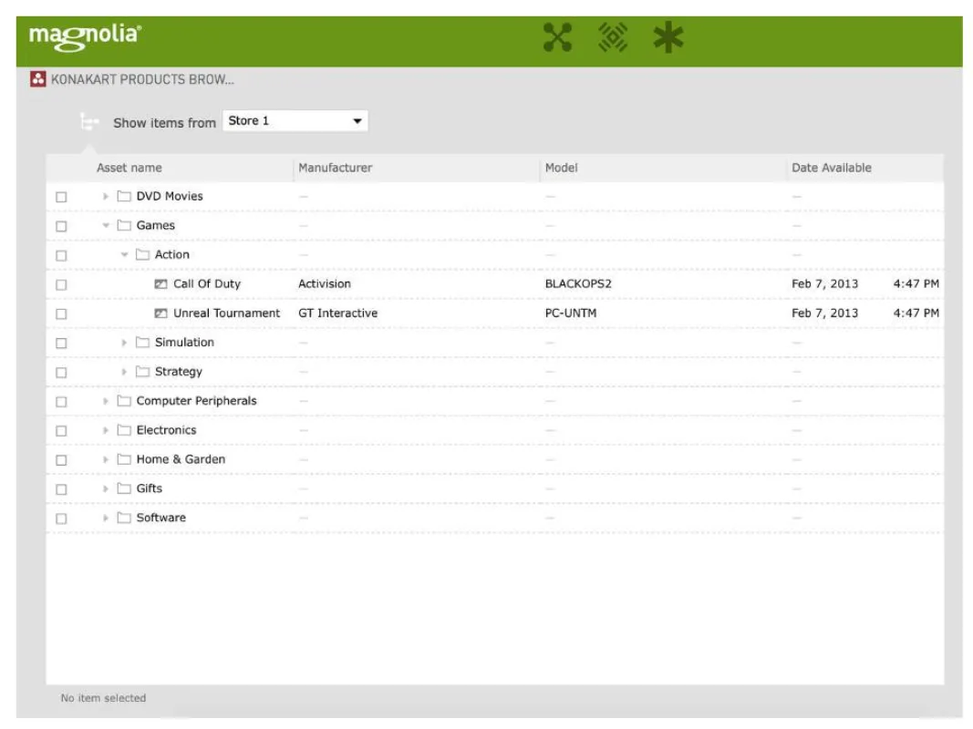 Magnolia KonaKart Screenshot