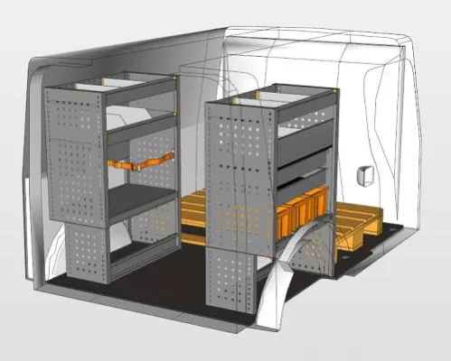 Bild: StoreVan flexibles System für höchste Ansprüche. Ein Renault Kangoo zum Servicefahrzeug für die Bautechnik