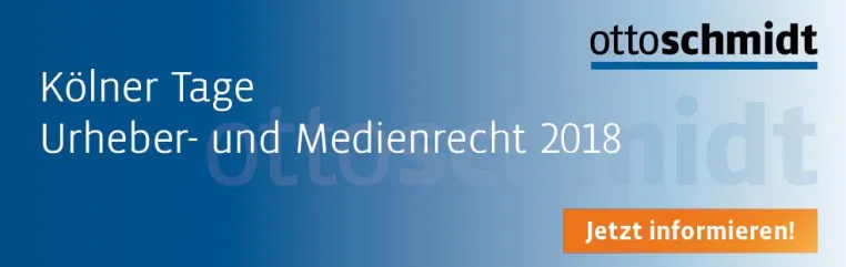 Bild: Kölner Tage Urheber-und Medienrecht am 22.11.2018