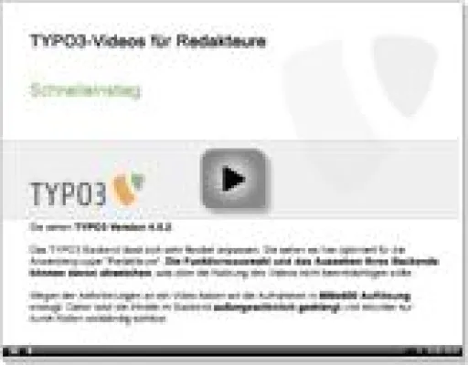 Bild: TYPO3-Videos für Redakteure in neuer Version 4.5