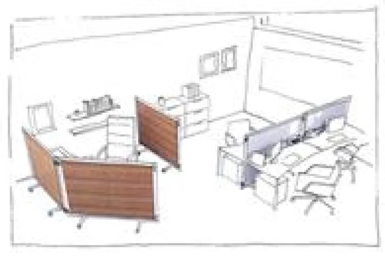 Bild: Ambiente vom Feinsten mit der Stellwand Lindner Logic 690