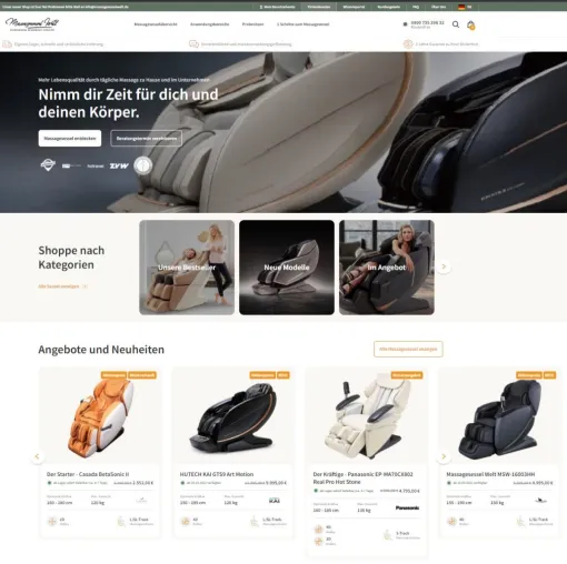 Massagesesselkauf leicht gemacht: Mit neuem Internet-Auftritt kundenorientiert unterwegs Bild: Massagesesselkauf leicht gemacht: Mit neuem Internet-Auftritt kundenorientiert unterwegs