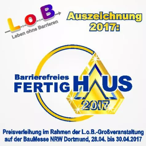 „Leben ohne Barrieren“ zeichnet das barrierefreie Fertighaus 2017 aus Bild: „Leben ohne Barrieren“ zeichnet das barrierefreie Fertighaus 2017 aus