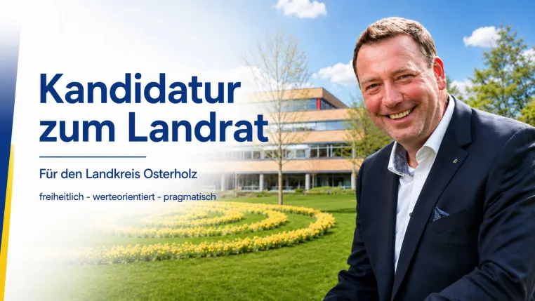 Claus Tietjen kandidiert für das Amt des Landrats im Landkreis Osterholz Bild: Claus Tietjen kandidiert für das Amt des Landrats im Landkreis Osterholz
