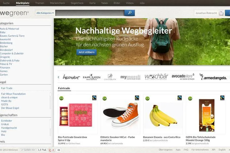 Bild: WeGreen launcht größten Marktplatz für nachhaltige Produkte