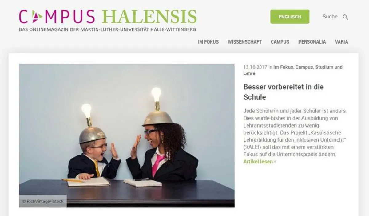 Neues, modernes Design für das Onlinemagazin der Uni Halle. (Foto: Uni Halle)