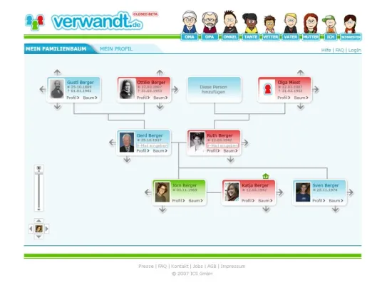 Bild: Premiere von verwandt.de: Internetseite für Stammbäume, Hobby-Ahnenforschung und Familiennetzwerke