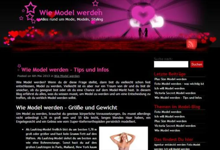 Bild: Wie Model werden?