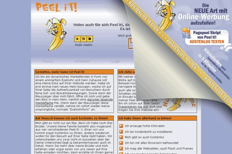 Bild: Partnerprogramme können mit dem Peel it! - Pagepeel zu wahren \"Klickmagneten\" werden