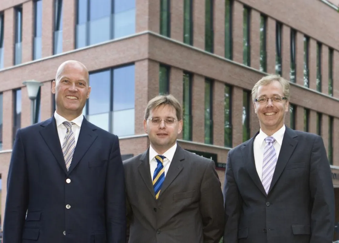 Die neue Geschäftsleitung der FiNet AG (v.l.n.r.: Lambert Stegemann, Markus Neudecker, Jörg Matheis).