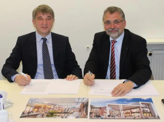 Bild: Vertragsunterzeichnung zum Neubau der Ems-Galerie in Rheine