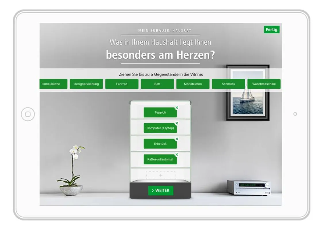 Teaser-Tool für Haftpflichtversicherungen