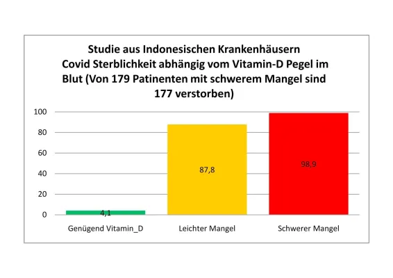 Bild: Covid: Ausländische Studien zeigen starken Einfluss von Vitamin-D auf milden Verlauf. Deutsche Studien fehlen!
