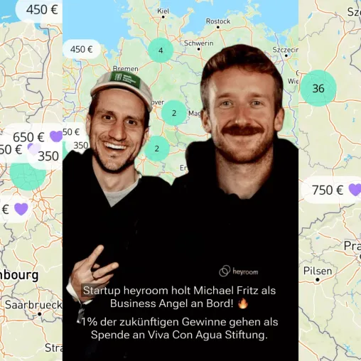WG-Startup heyroom holt Viva con Aqua Gründer als Business Angel an Bord Bild: WG-Startup heyroom holt Viva con Aqua Gründer als Business Angel an Bord