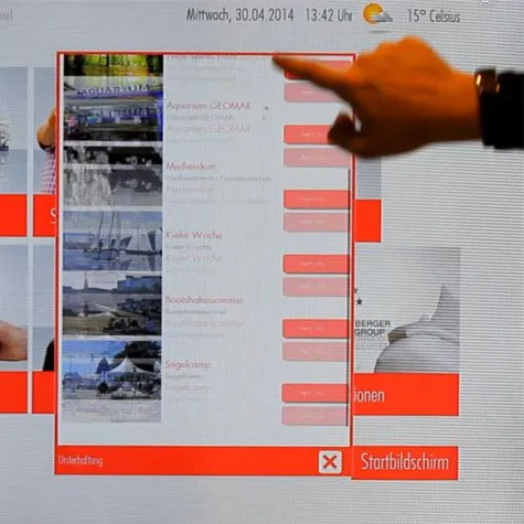 Bild: Multitouch-Lösung „Virtueller Concierge“ der m.i.b GmbH