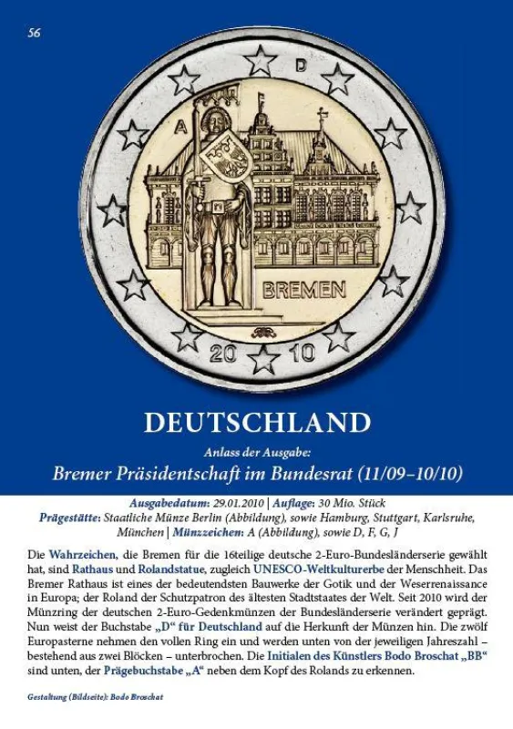 Die 2-€-Gedenkmünzen: Lesebeispiel