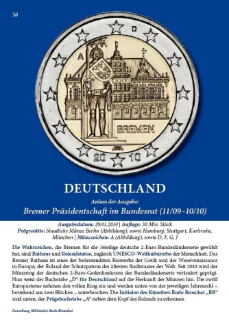 Bild: Die 2 -€-Gedenkmünzen Europas