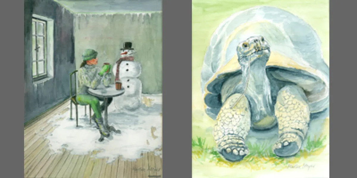 Schneemann und Galapagos