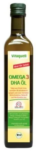 Bild: Vitaquell Omega 3 DHA Öl: Spezialität mit Meeresalgenöl