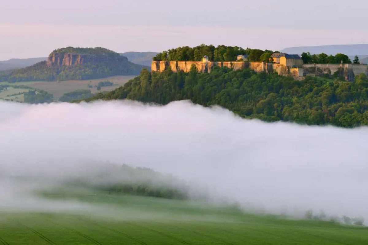 Die Festung Königstein im Elbsandsteingebirge, Foto: Frank Exß/Tourismusverband Sächsische Schweiz e