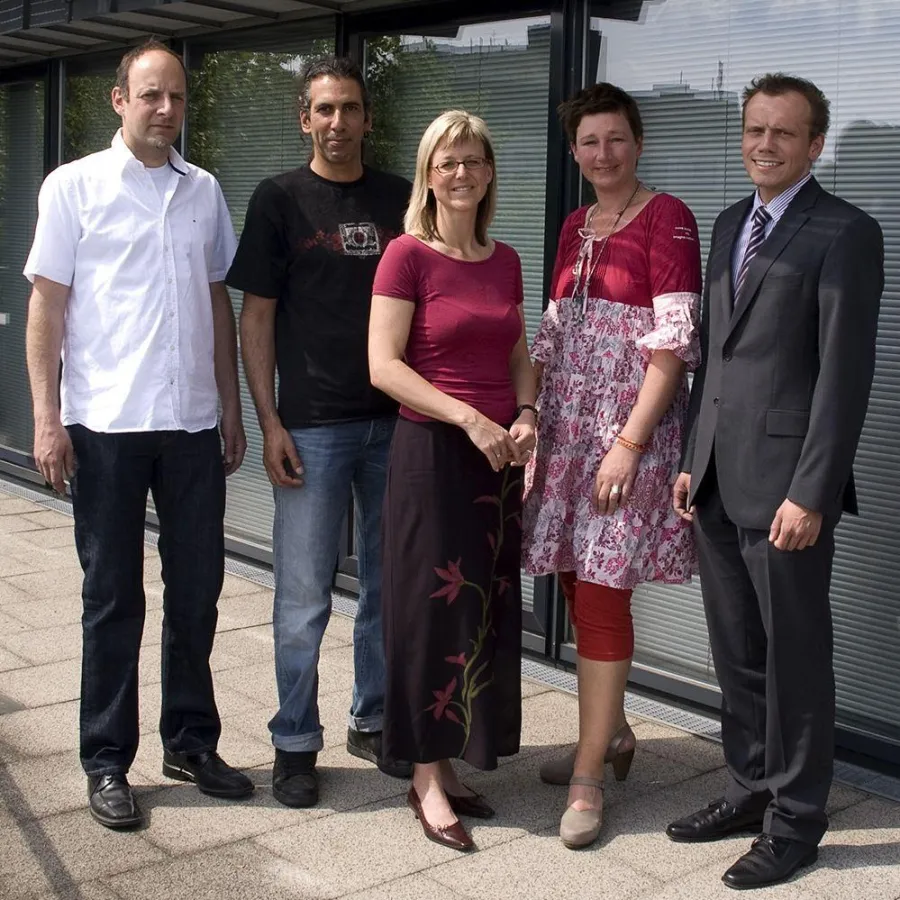 Der Vorstand der Kreativen Klasse (V.l.n.r.: Michael Göke, Phil Mandeau, Nicola Leffelsend, Judith Haselroth, Alexander Steuer)