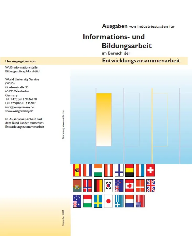 Flyer zu den Ausgaben der Industrienationen für entwicklungspolitische Bildungs- und Informationsarb