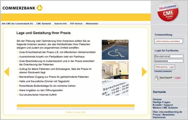Bild: Commerzbank und MedLearning erweitern das Fortbildungsangebot für Ärzte