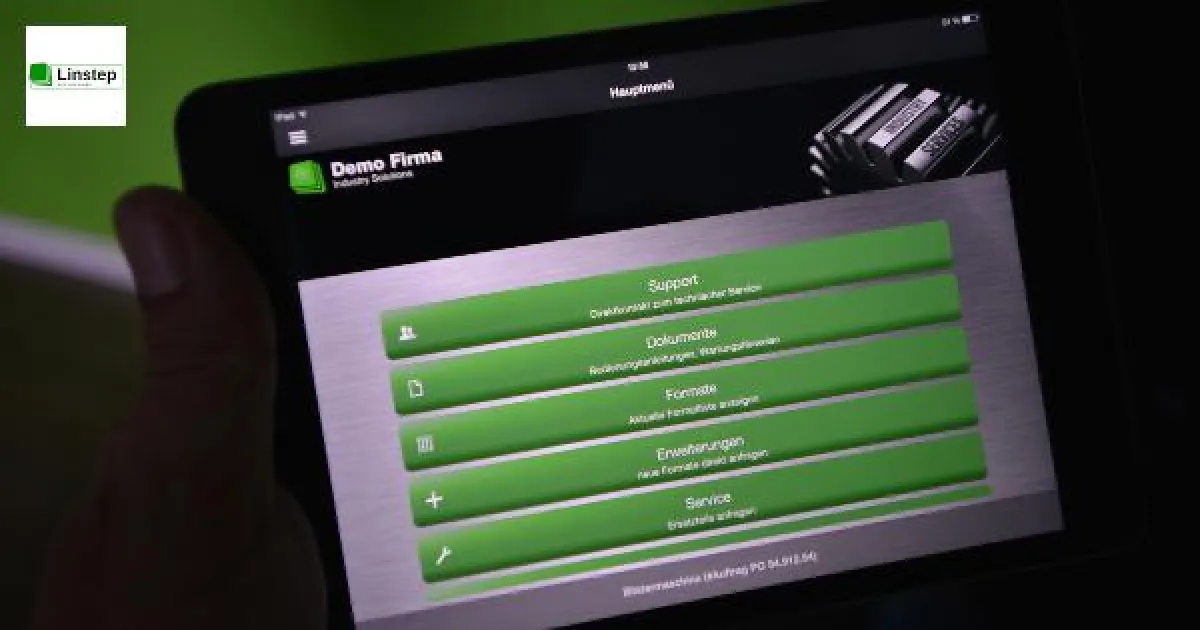 Mit der Linstep Service-App die Maschinenwartung optimieren
