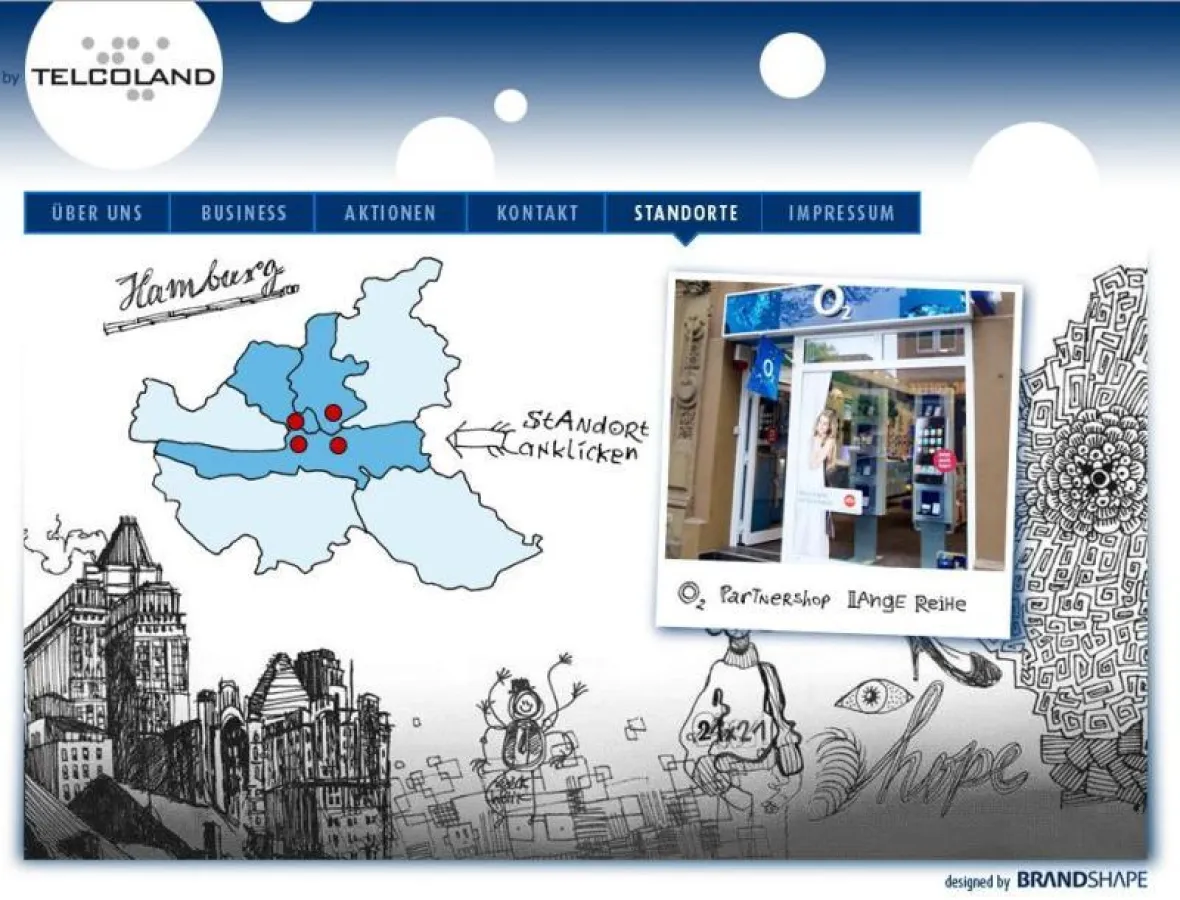 Neue O2 Webpräsenz des Hamburger Unternehmens Telcoland GmbH