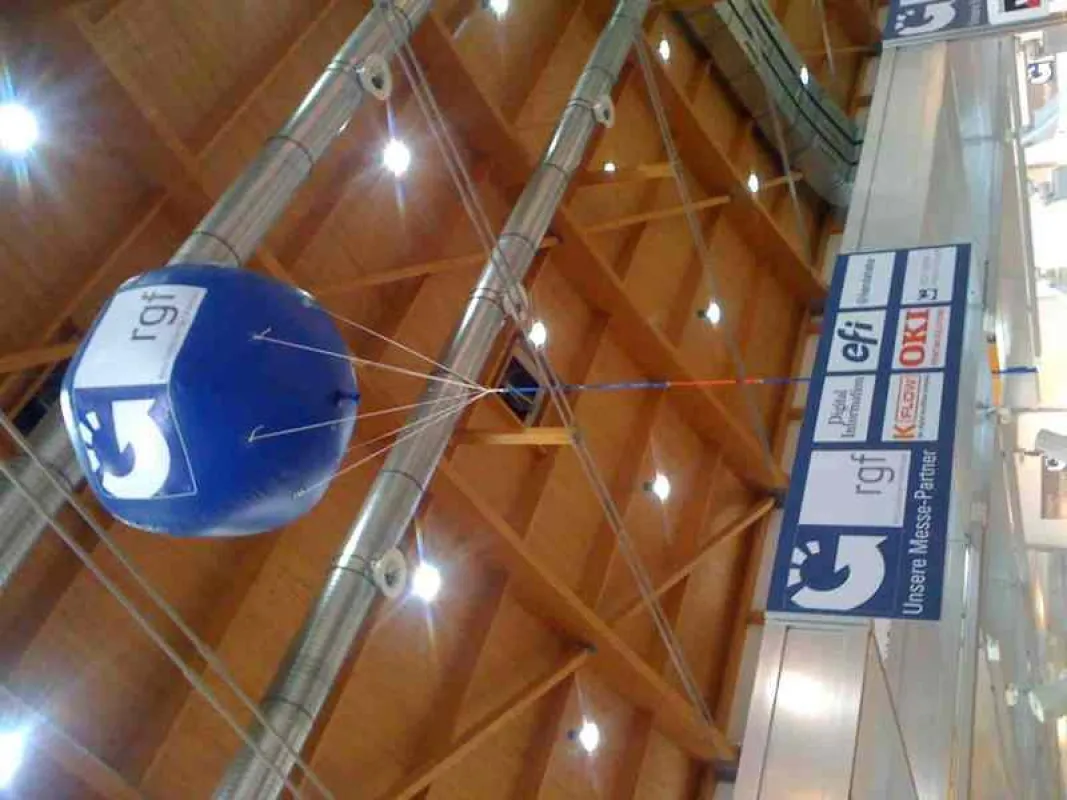 Im Zeichen des Ballons: Auch auf der digi:media wieder das Erkennungszeichen des RGF.