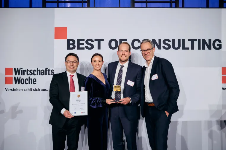 Best of Consulting Award 2022 - 1. Platz in der Kategorie Sonderpreis Sustainability für candidus Bild: Best of Consulting Award 2022 - 1. Platz in der Kategorie Sonderpreis Sustainability für candidus