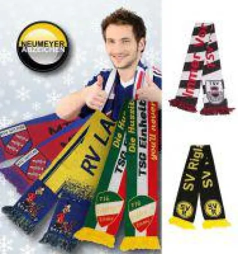 Bild: Coole Vereinsschals als Weihnachtspräsent - einfach und schnell designt mit Fanschal-Shop.de