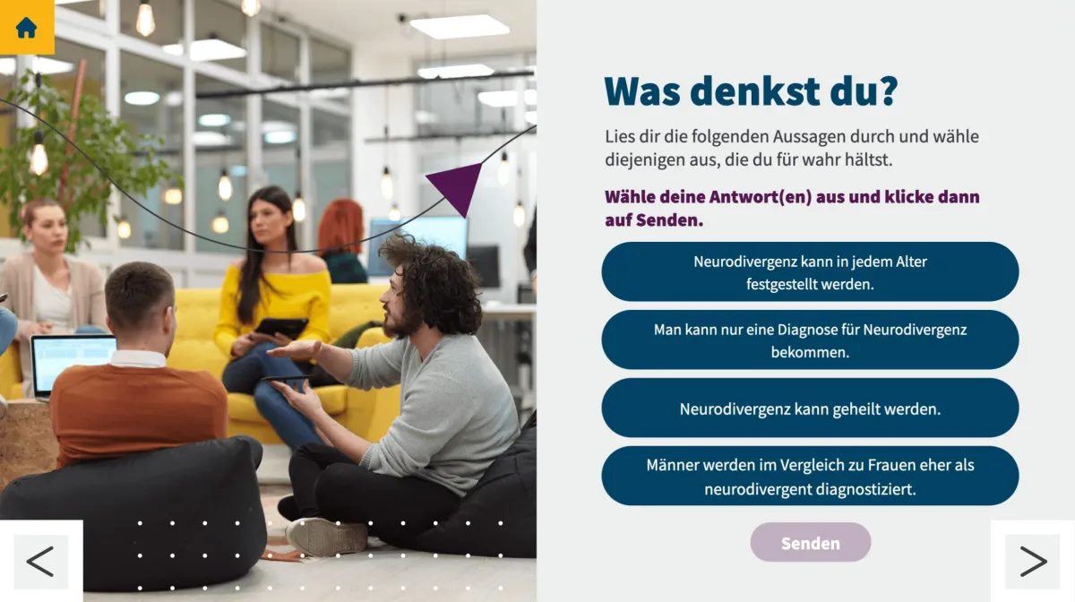 Interaktiv und unterhaltsam baut der Kurs Vorurteile ab und vermittelt Grundwissen (© Auticon Deutschland GmbH)