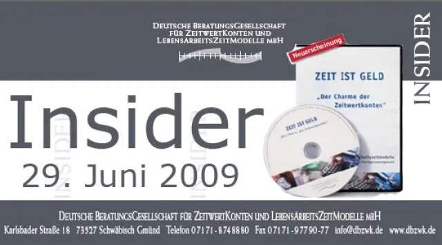 ZEIT IST GELD- Der Charme der Zeitwertkonten Bild: ZEIT IST GELD- Der Charme der Zeitwertkonten