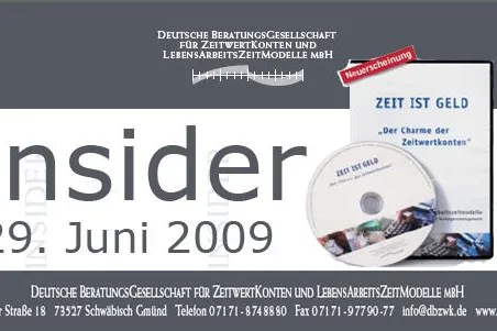Bild: ZEIT IST GELD- Der Charme der Zeitwertkonten
