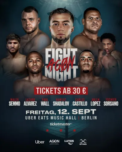 Bild: Box-Event mit Kontra K Schützlingen Hamsat Shadalov & Paul Wall, zwei Olympiahelden, uvm am 12.9. in Berlin