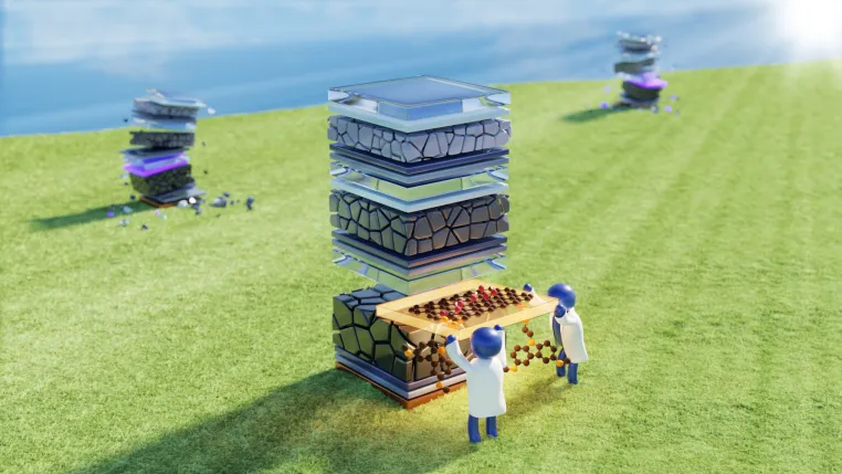 Bild: Perowskit-Dreifachsolarzellen: Noch effizienter mit GO/SAM Doppelschicht
