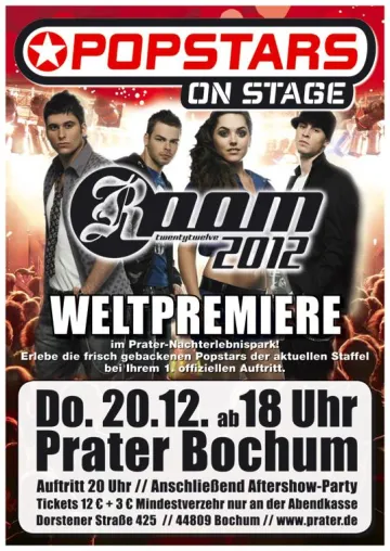 Weltpremiere: Room 2012 tritt am 20.12.07 zum ersten mal LIVE auf Bild: Weltpremiere: Room 2012 tritt am 20.12.07 zum ersten mal LIVE auf